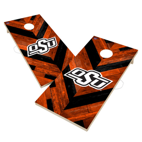 Oklahoma State Cowboys Herringbone Cornhole Game Set