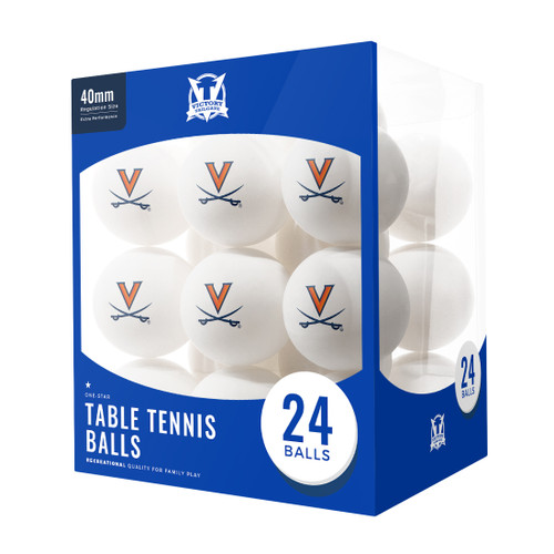 Virginia Cavaliers 24 Count Ping Pong Balls