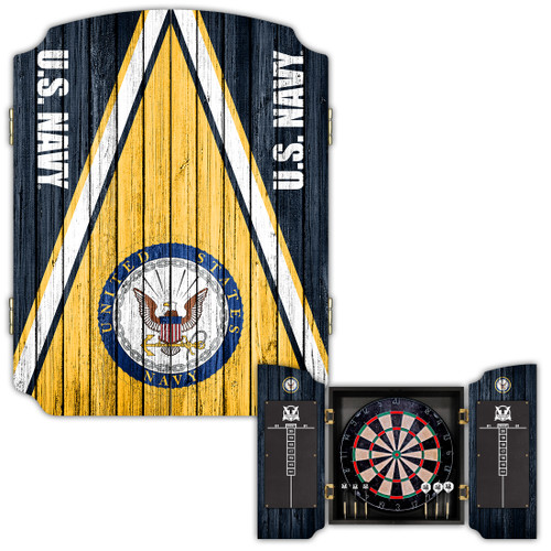 Navy Midshipmen Vt Dartboard Cabinet