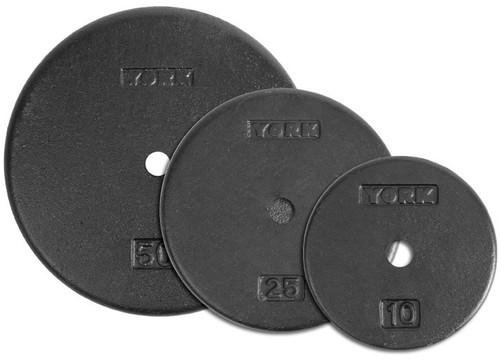 York 1" Standard Flat Pro Cast Iron Weight Plate