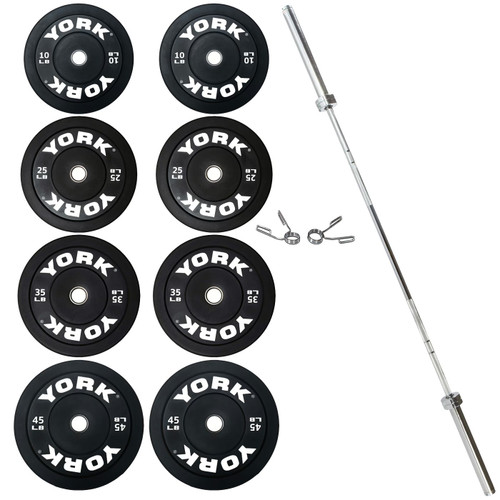 York 275 lb. Rubber Training Bumper Plate Set