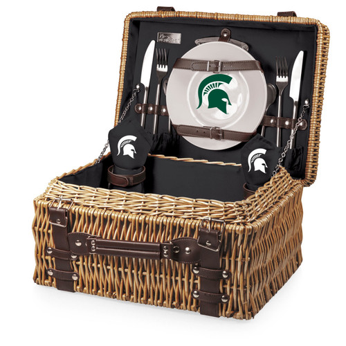 Michigan State Spartans Black Champion Picnic Basket