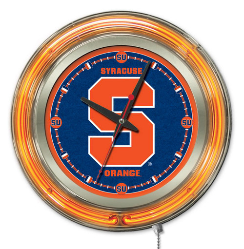 Syracuse Orange Neon Clock
