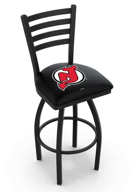 New Jersey Devils Swivel Bar Stool with Ladder Style Back