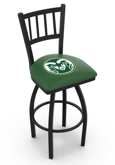 Colorado State Rams Swivel Bar Stool with Jailhouse Style Back