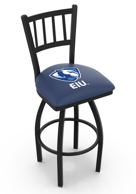 Eastern Illinois Panthers Swivel Bar Stool with Jailhouse Style Back