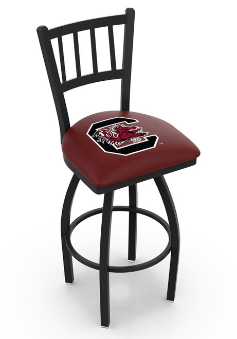 South Carolina Gamecocks Swivel Bar Stool with Jailhouse Style Back