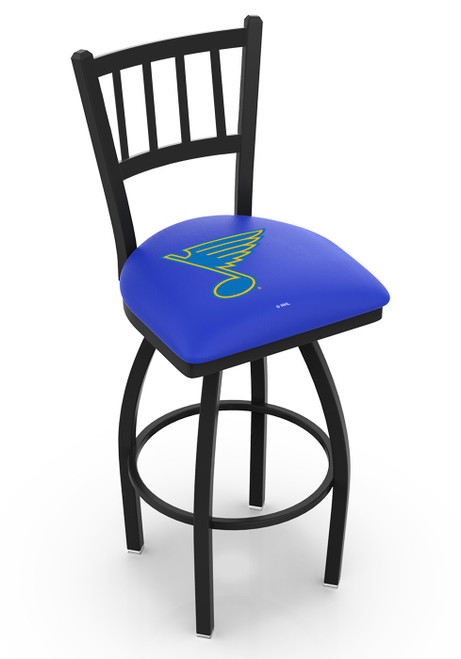 St. Louis Blues Swivel Bar Stool with Jailhouse Style Back