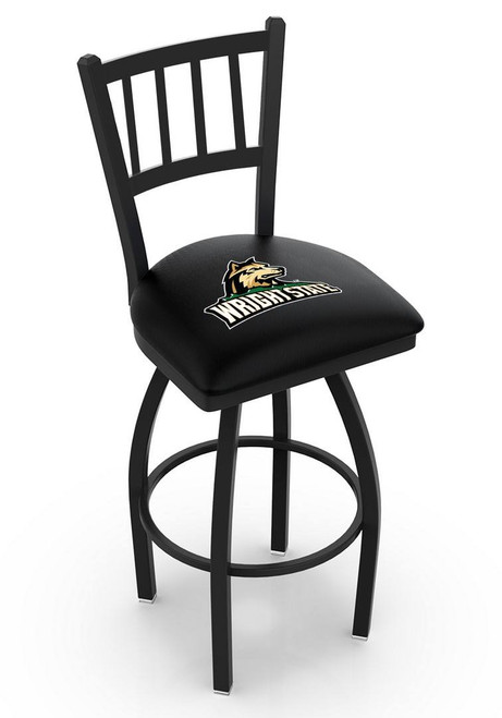Wright State Raiders Swivel Bar Stool with Jailhouse Style Back