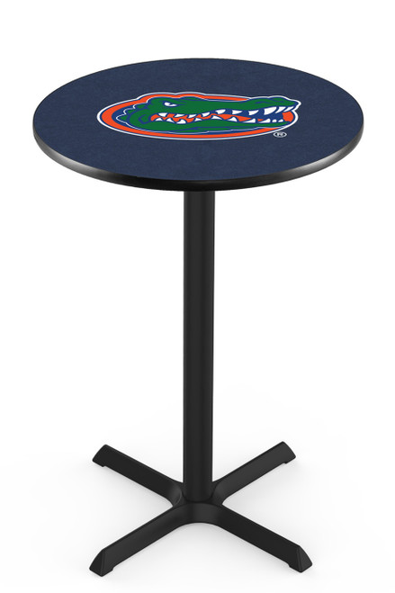 Florida Gators Black Wrinkle Bar Table with Cross Base