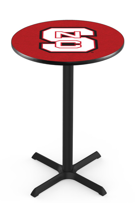 North Carolina State Wolfpack Black Wrinkle Bar Table with Cross Base