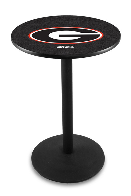 Georgia Bulldogs "G" Black Bar Table with Round Base