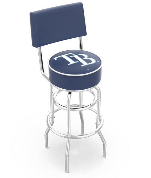 Tampa Bay Rays Swivel Bar Stool with Cushioned Back