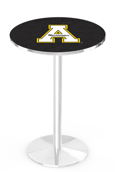 Appalachian State Mountaineers Chrome Pub Table with Round Base
