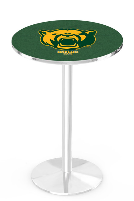 Baylor Bears Chrome Pub Table with Round Base