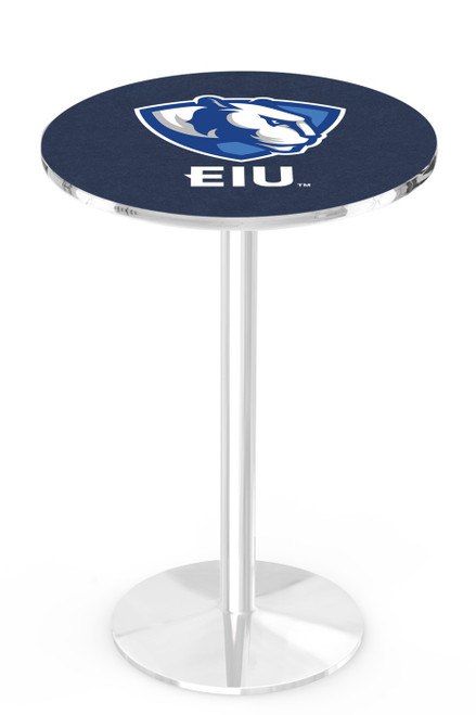 Eastern Illinois Panthers Chrome Pub Table with Round Base