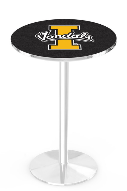 Idaho Vandals Chrome Pub Table with Round Base