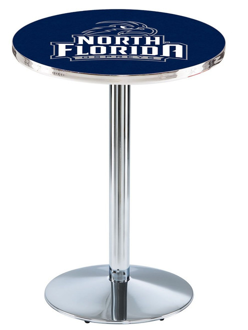North Florida Ospreys Chrome Pub Table with Round Base