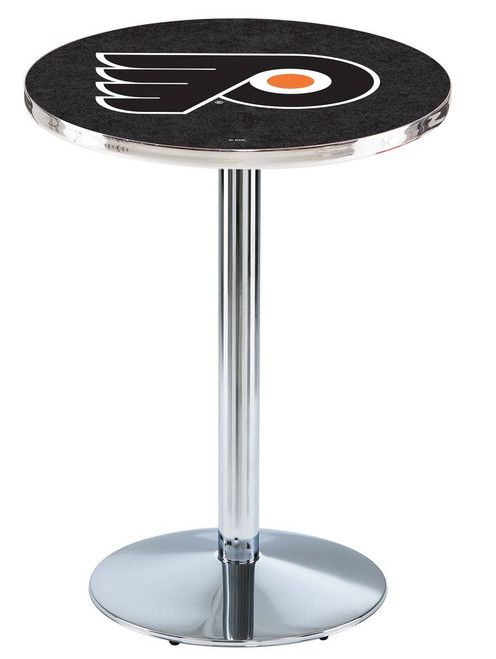 Philadelphia Flyers Chrome Pub Table with Round Base