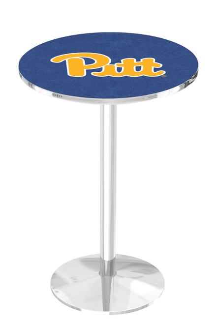 Pittsburgh Panthers Chrome Pub Table with Round Base