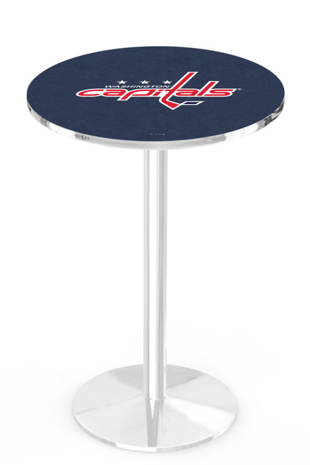 Washington Capitals Chrome Pub Table with Round Base