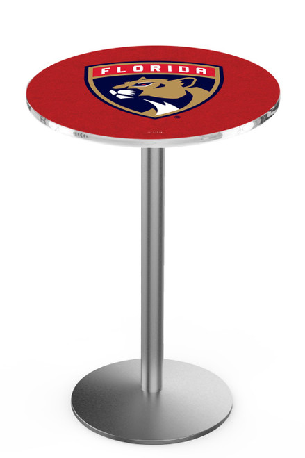 Florida Panthers Stainless Steel Bar Table with Round Base