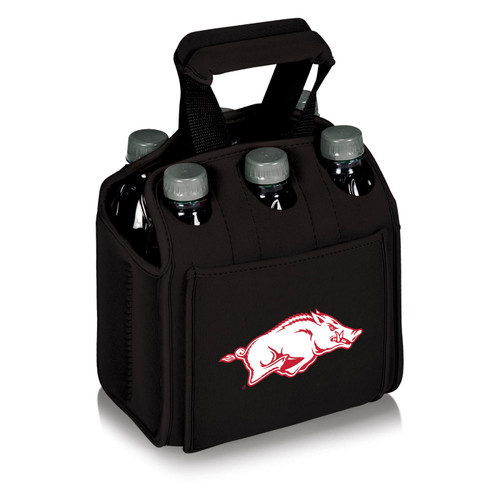 Arkansas Razorbacks Black Six Pack Cooler Tote