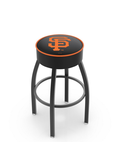 San Francisco Giants Swivel Bar Stool with Black Wrinkle Finish