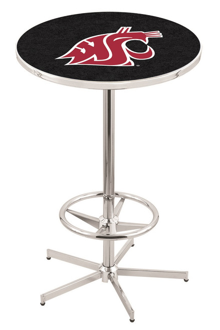 Washington State Cougars Chrome Bar Table with Foot Ring