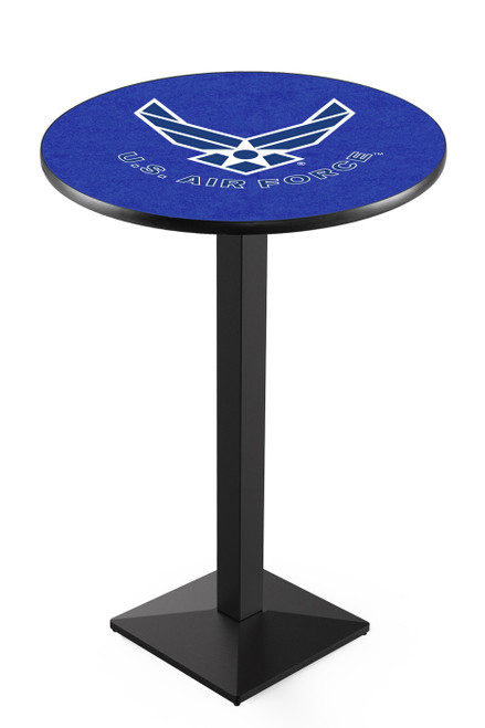 Air Force Falcons Black Wrinkle Pub Table with Square Base