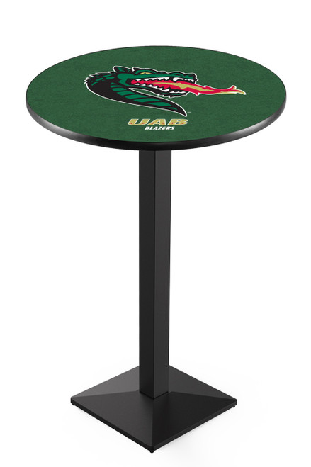 UAB Blazers Black Wrinkle Pub Table with Square Base