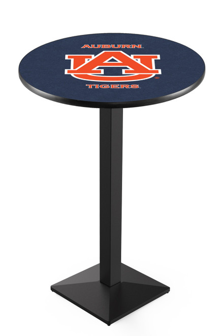 Auburn Tigers Black Wrinkle Pub Table with Square Base