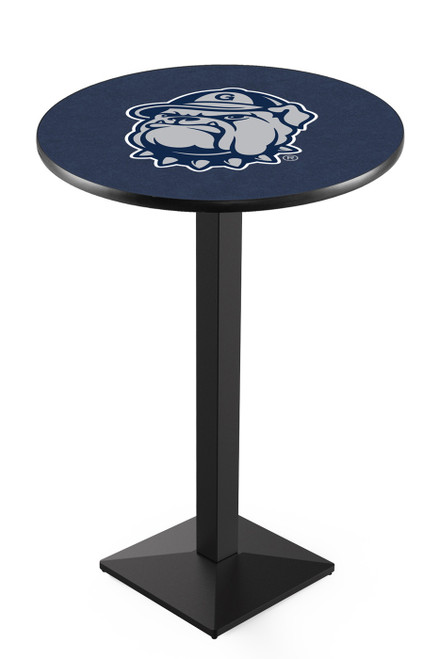 Georgetown Hoyas Black Wrinkle Pub Table with Square Base