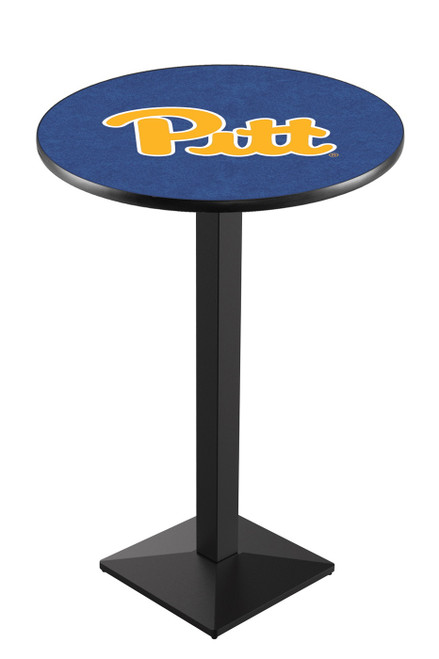 Pittsburgh Panthers Black Wrinkle Pub Table with Square Base