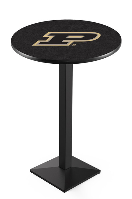 Purdue Boilermakers Black Wrinkle Pub Table with Square Base