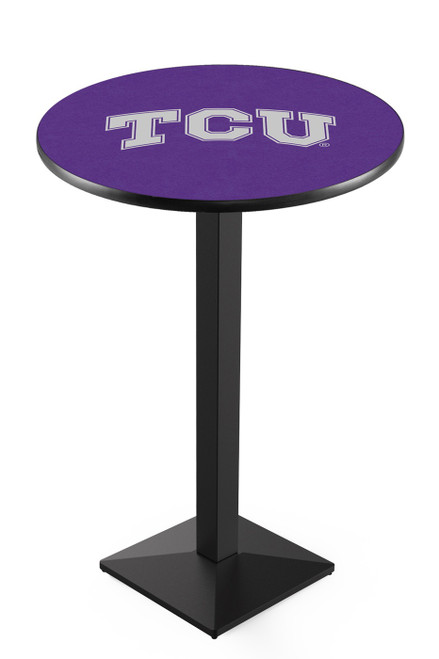 Texas Christian Horned Frogs Black Wrinkle Pub Table with Square Base