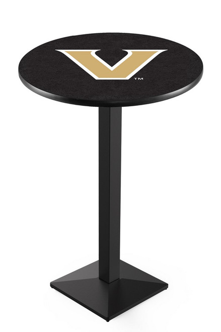 Vanderbilt Commodores Black Wrinkle Pub Table with Square Base