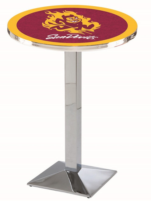 Arizona State Sun Devils Chrome Bar Table with Square Base