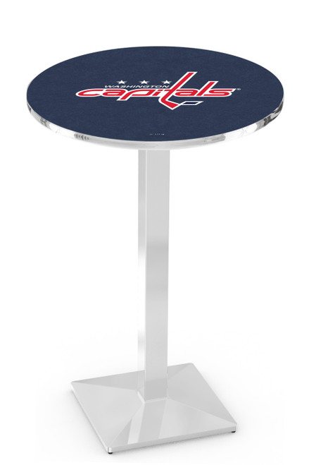 Washington Capitals Chrome Bar Table with Square Base
