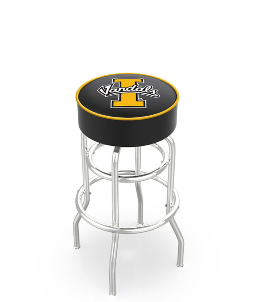 Idaho Vandals Double-Ring Chrome Base Swivel Bar Stool