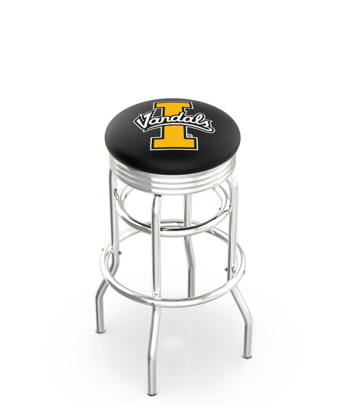 Idaho Vandals Double Ring Swivel Barstool with Ribbed Accent Ring