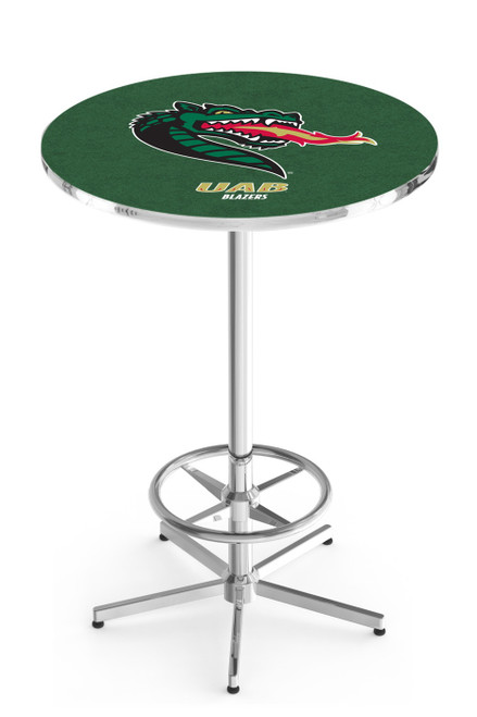 UAB Blazers Chrome Bar Table with Foot Ring