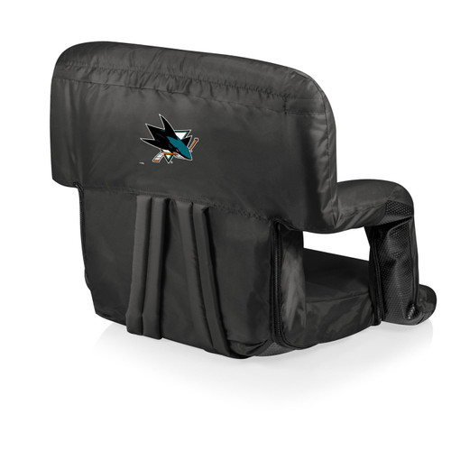 San Jose Sharks Black Ventura Portable Outdoor Recliner