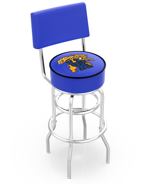 Kentucky Wildcats NCAA Chrome Double Ring Swivel Barstool with Back