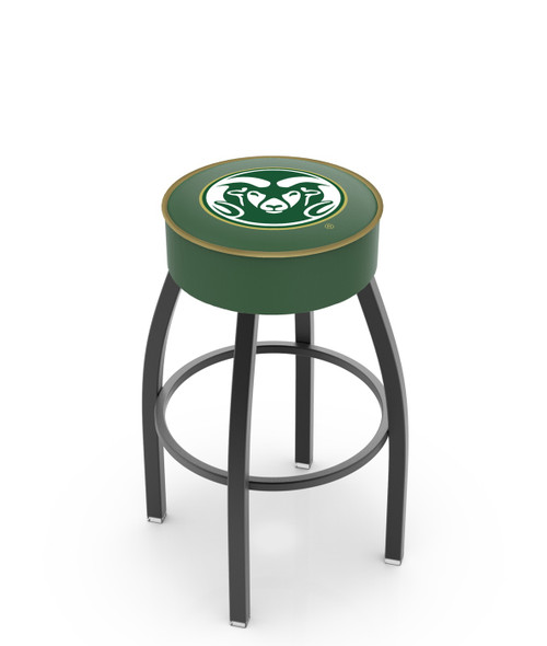 Colorado State Rams Black Base Swivel Bar Stool
