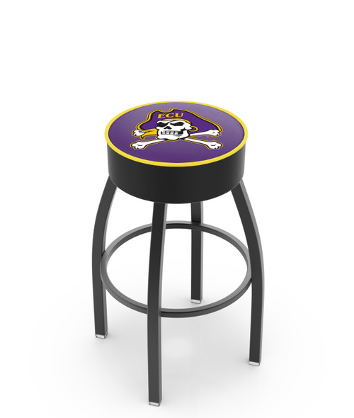 East Carolina Pirates Black Base Swivel Bar Stool