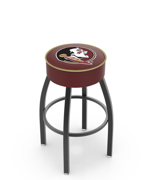 Florida State Seminoles Black Base Swivel Bar Stool