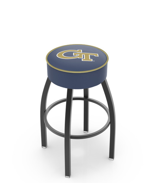 Georgia Tech Yellow Jackets Black Base Swivel Bar Stool