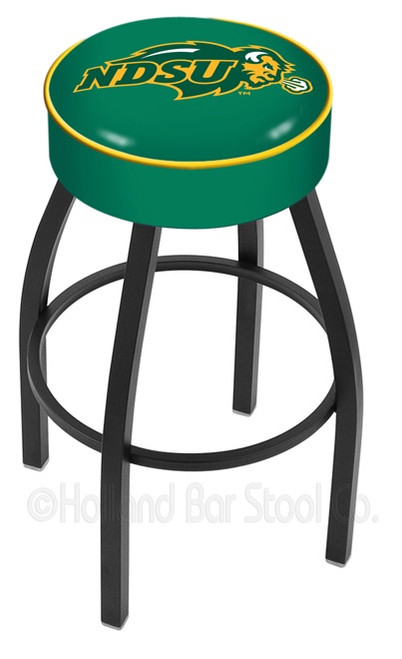 North Dakota State Bison Black Base Swivel Bar Stool