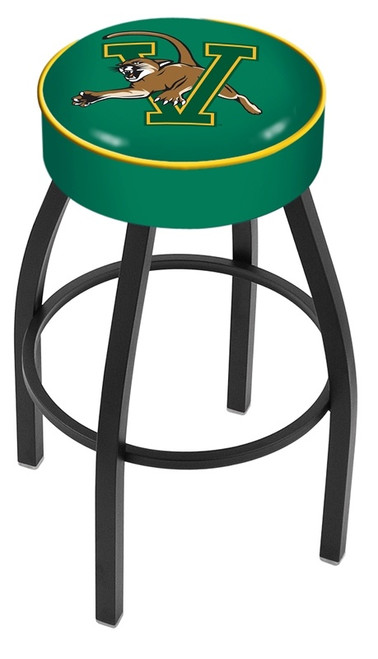 Vermont Catamounts Black Base Swivel Bar Stool